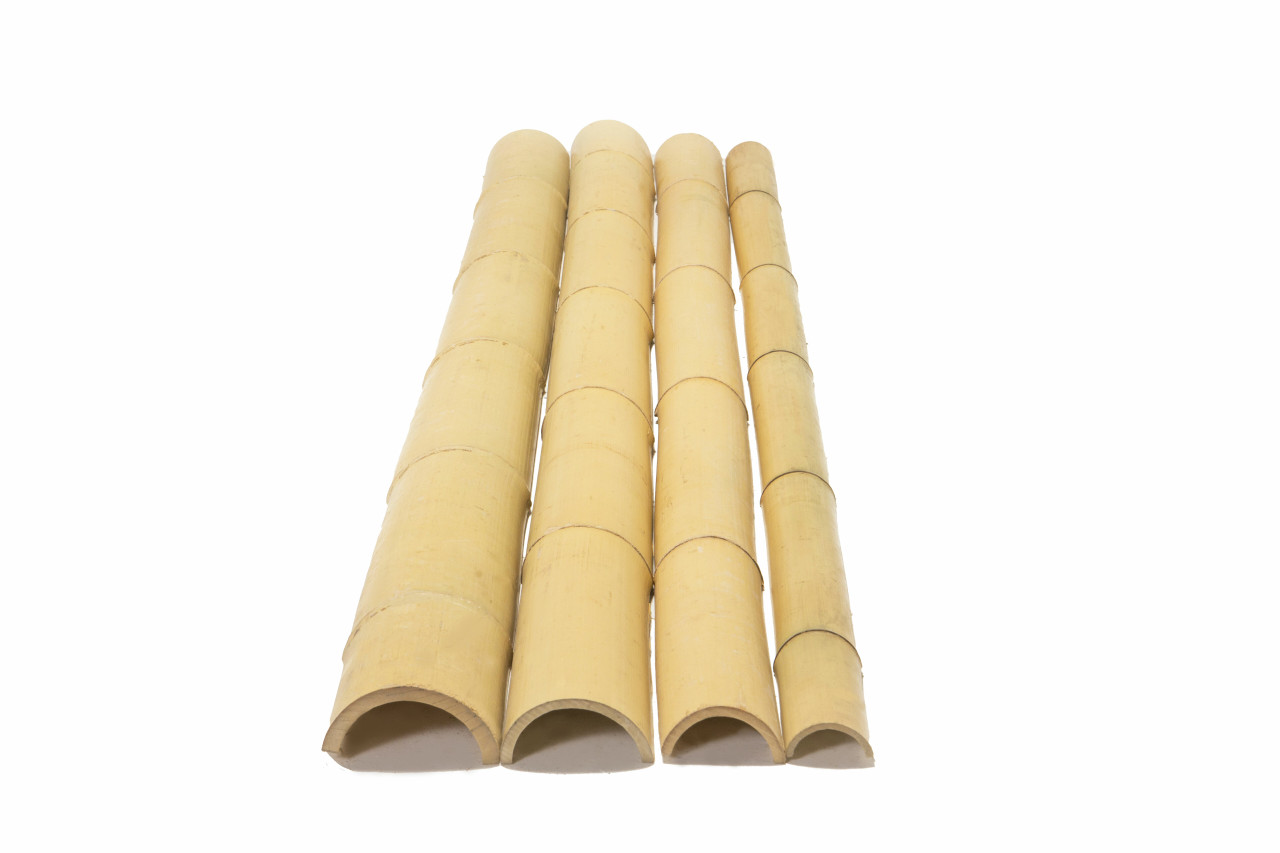 2 D x 120 L Bamboo Poles Half Rounds (20 Half Poles)