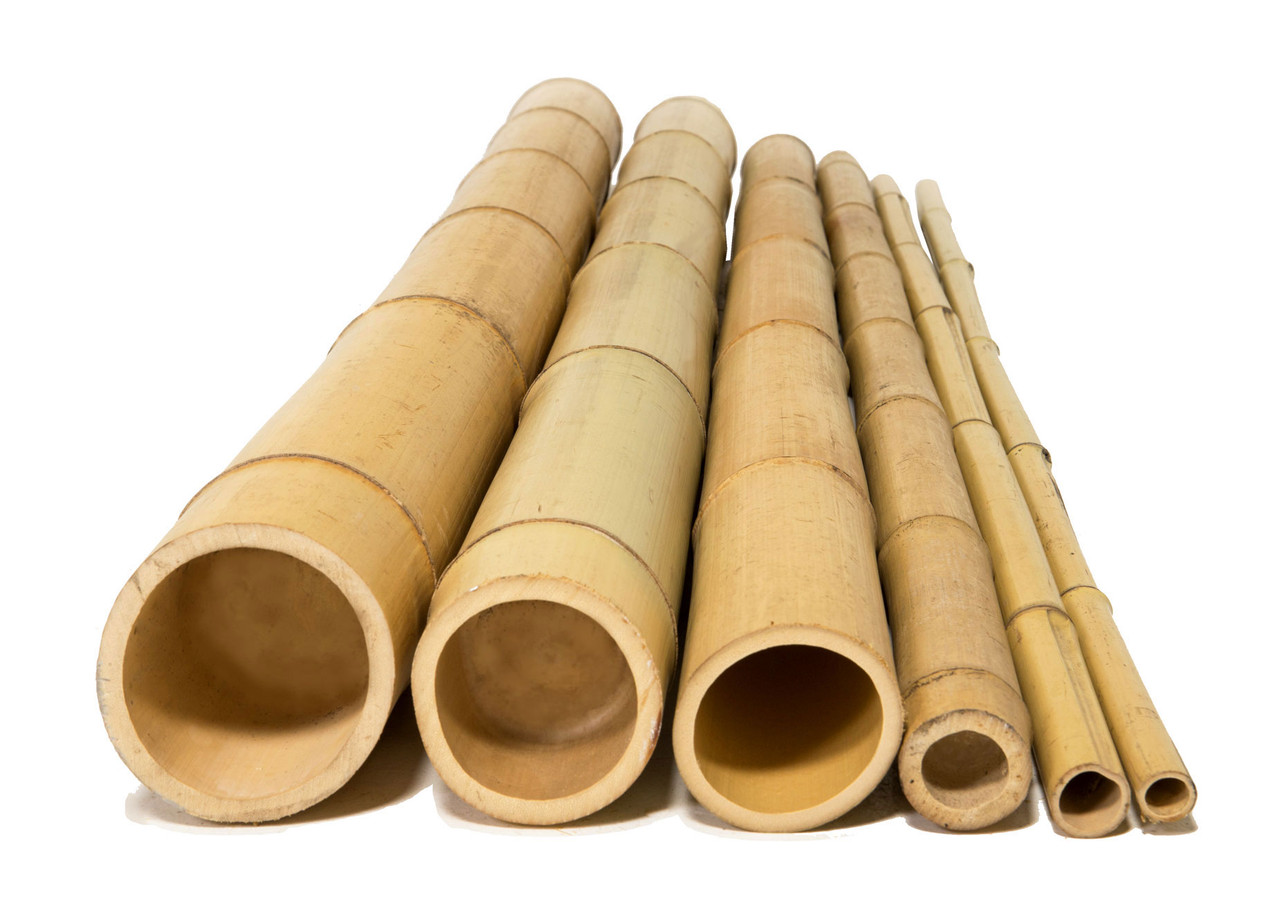 1 D x 90 L Bamboo Poles Natural (15 Poles)