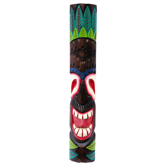 40" Leaf Headdress Tiki Mask