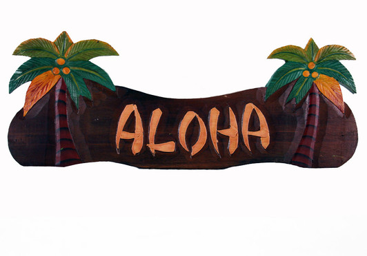 Aloha Palm Tree Sign Aloha Palm Tree Sign