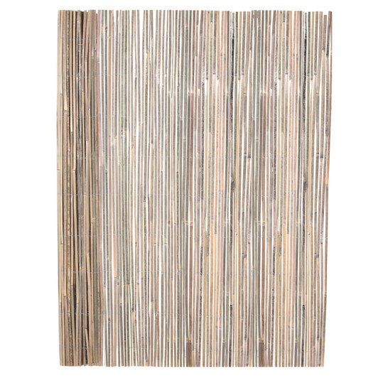 Natural Raw Split Bamboo Slat Fence 6 Ft H x 6 Ft L (2-Pack)