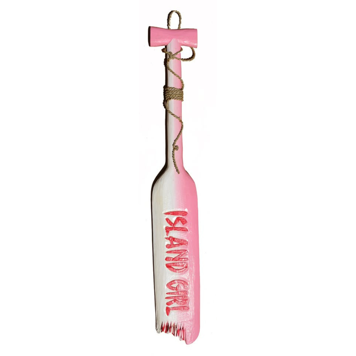 Island Girl Pink Wooden Paddle Sign