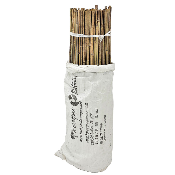 ½ in D. x 4 Ft. L Natural Bamboo Garden Stakes