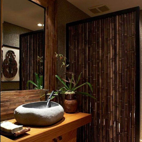 Natural Black Bamboo Polespack of 25 1" x 72" Forever Bamboo