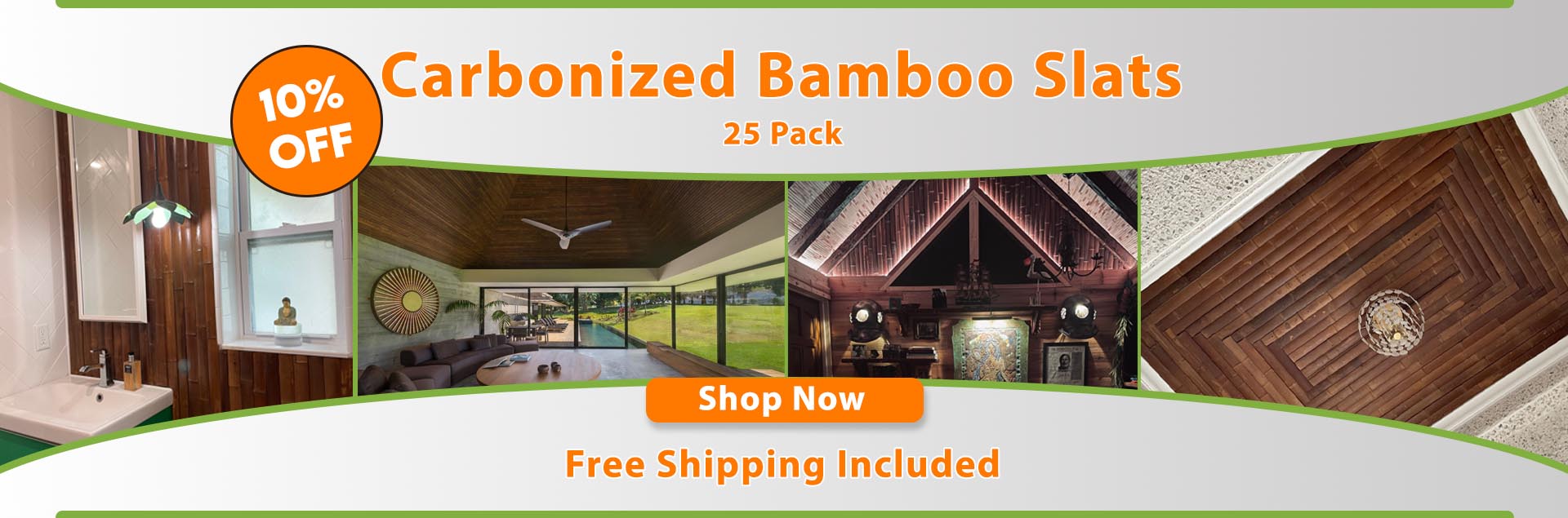 Cabonized Bamboo Slats Promo - 10% OFF