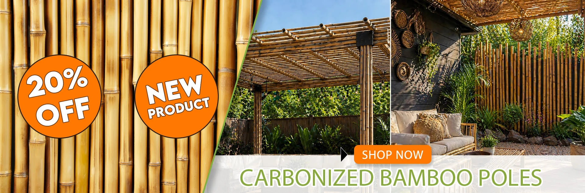Carbonized Bamboo poles on Sale