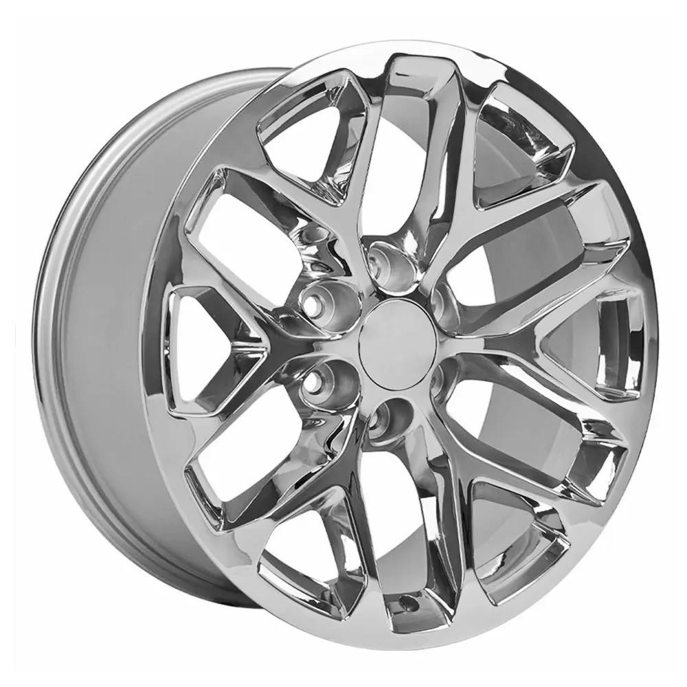 20" Chevy Silverado replica wheel angle view Chrome rims 9510086