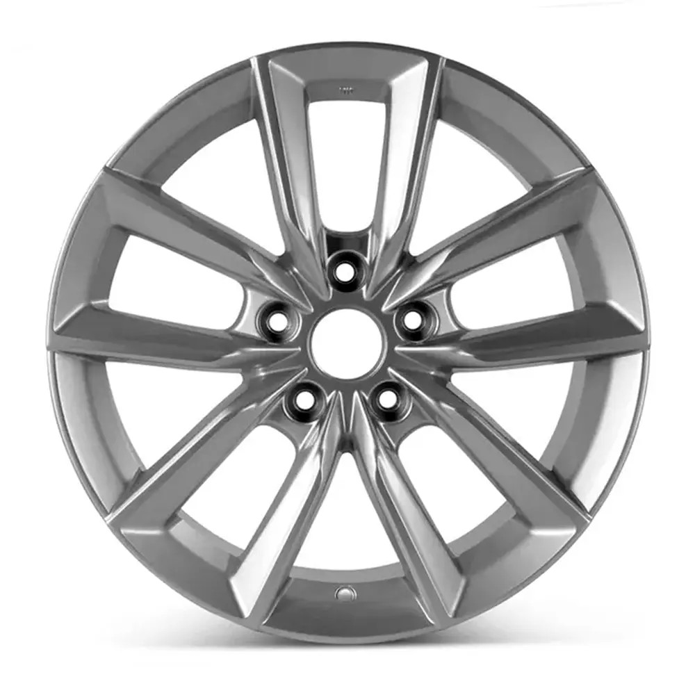 Front view of a 17x7.5 replica wheel replacement for Silver Honda Accord rim TVA17075D