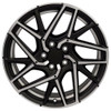 18" Honda Civic replica wheel front view Machined Black rims 9508381