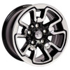 17" Dodge Ram 1500 replica wheel angle view Polished Black rims 9509575