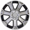 22" Chevy Silverado 1500 replica wheel front view Chrome Black rims 9510080