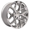 22" Chevy Silverado replica wheel angle view Chrome rims 9510963