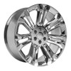 24" Cadillac Escalade replica wheel angle view Chrome rims 9510981