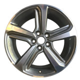 Front view of a 18x8-inch Machined Gray Ford Edge replica wheel replacement rim 10193 part KT4Z1007B