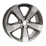 Side View of a 20" Jeep Grand Cherokee wheel replacement Black replica rim for 1WQ09DX8AB