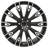 20" Audi A Series replica wheel front view Machined Black rims 9508338