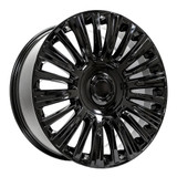 22" Cadillac Escalade replica wheel angle view Black rims 9511000