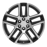 Front view of a 20x9 replica wheel replacement CV63 for GM Truck rims 9511034