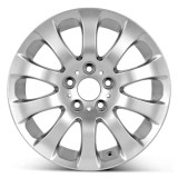 Front view of 17x8 Replica rims for sale. Replacement Alloy wheels fit BMW 3 Series