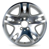 Front view of 16x8 Replica rims for sale. Replacement Alloy wheels fit Mercedes E320, E350 and E500 part 2114013302