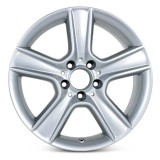 Front view of a 17x7.5 Mercedes C300 replica wheels Silver rim 2044012702, A2044012702