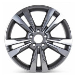 Front view of a 18x8.5 Mercedes E350 replica wheels Machined Charcoal rim 2124015702, A2124015702