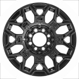 22-inch Black Hummer EV oem rim 14094 front view on white background.