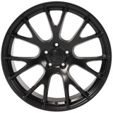 Front view of a 20x10 replica wheel replacement DG15 for Dodge Charger SRT8 rims 9507990