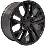 Angle view of a 22x9 replica wheel replacement CV38 for GMC Sierra 1500 rims 9508990