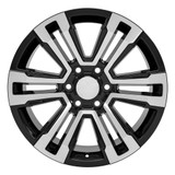 Front view of a 20x9 replica wheel replacement CV44 for Chevy Trucks rims 9509888