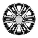 Front view of a 20x8.5 replica wheel replacement CV70 for Chevy Silverado 2500 3500 rims 9509891