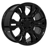 Angle view of a 20x9 replica wheel replacement CV65 for Chevy Trucks rims 9511100