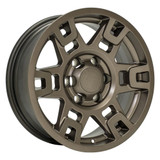 Angle view of a 17x7 replica wheel replacement TY16 for Toyota Tacoma rims 9511340