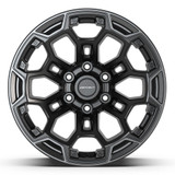 Front view of a 18x9 replica wheel replacement DF03 for Chevy Trucks rims 9511458
