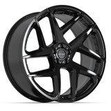 Angle view of a 22x10 replica wheel replacement DF05 for Land Rover Range Rover Evoque rims 9511460
