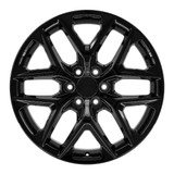 Front view of a 22x9 replica wheel replacement CV62 for GMC Sierra 1500 rims 9511617