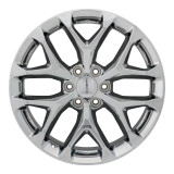 Front view of a 22x9-inch Chrome GMC Trucks replica wheel replacement rim 5904 part 84040802