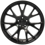22" Satin Black Hellcat wheel replacement for Dodge Charger. Replica Rim 9507539