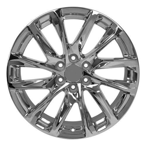 Front view of a 22x9 replica wheel replacement CA90 for Chrome Chevy Truck rims 9511088