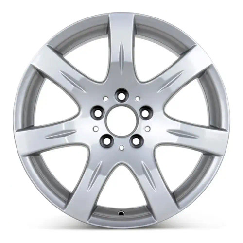 Front view of 17x8.5 Replica rims for sale. Replacement Alloy wheels fit Mercedes E350 and E550 part 2114016802
