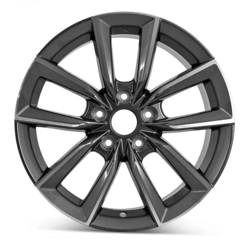 Front view of a 17x7.5 replica wheel replacement for Charcoal Honda Accord rim 72800TVAAD1