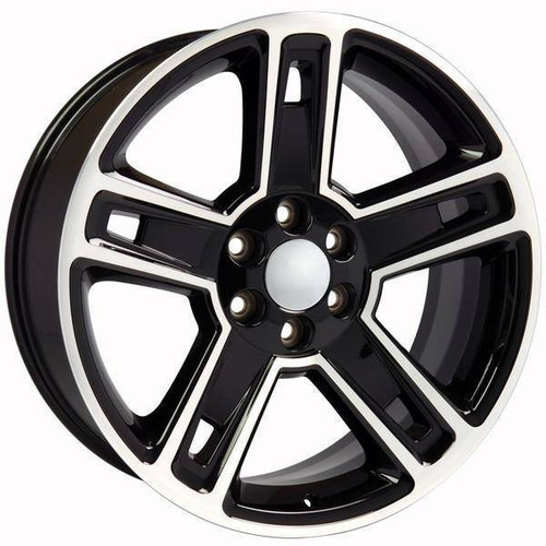 22" Chevy Avalanche replica wheel 2002-2013 Hyper Black Machined rims 9507618