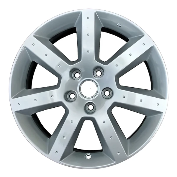 17.8 nissan 350z oem rim 62414 rear silver rim 40300CD028 on white background