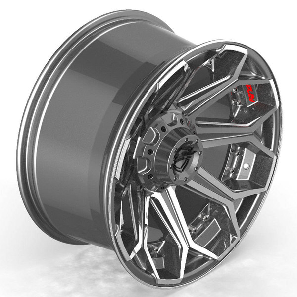 5-Lug 4Play 4P08 Machined Gunmetal wheels