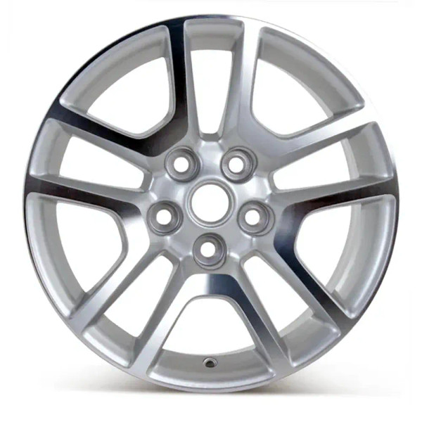 Front view of a 17x8 replica wheel replacement for Chevy Malibu rim 9598668