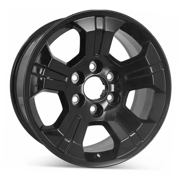 Angle view of a 18x8.5 replica wheel replacement for Chevy Silverado rim 23480949