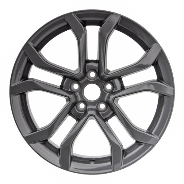 Front view of a 2017-2020 Ford Fusion replica wheel replacement charcoal rim ALY10120u35, part KS7Z1007C