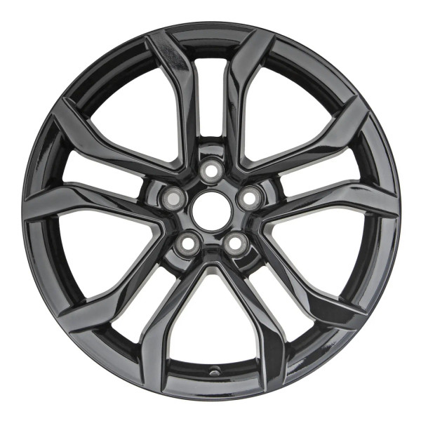 Front view of a 2017-2020 Ford Fusion replica wheel replacement gloss black rim ALY10120U45, part KSTZ1007E