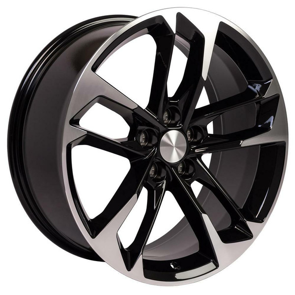 Machined face Black wheel