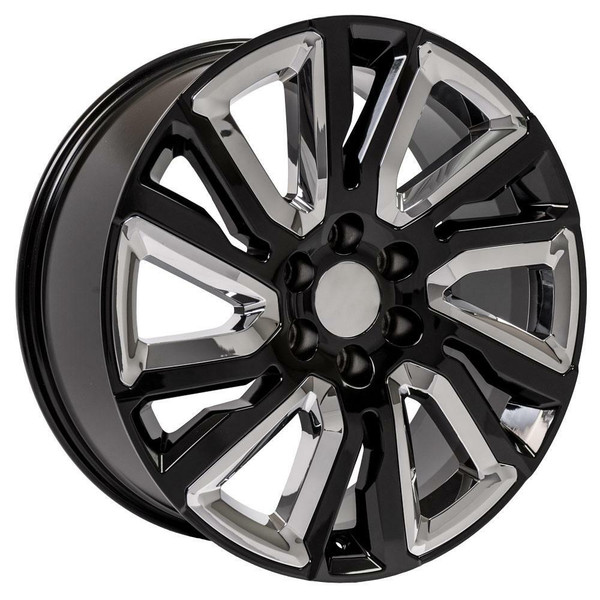 Black wheel with Chrome inserts